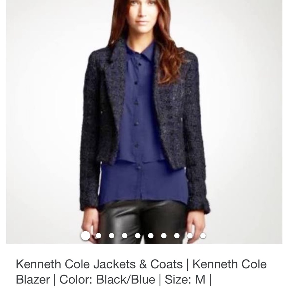 Kenneth Cole navy cropped jacket